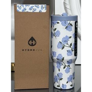 HydroJug Blue Floral Water Bottle